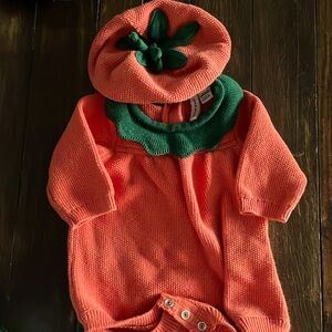 Janie and Jack Pumpkin Knit Outfit | 0-3mo, new without tags!